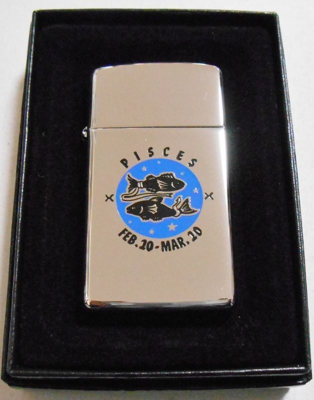 ☆ZODIAC！スリム １２星座 うお座 PISCES 限定１００個 ２００２年 ZIPPO！新品 - ジッポーパーク Zippopark