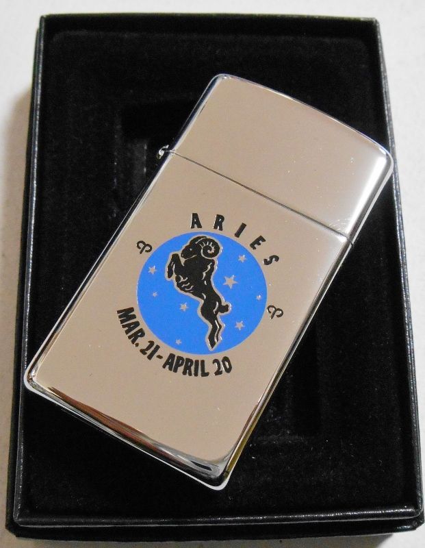 画像: ☆ZODIAC！スリム １２星座 おひつじ座 ARIES 限定１００個 ２００２年 ZIPPO！新品