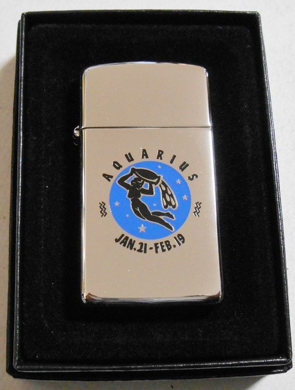 画像: ☆ZODIAC！スリム １２星座 みずがめ座 AQUARIUS 限定１００個 ２００２年 ZIPPO！新品