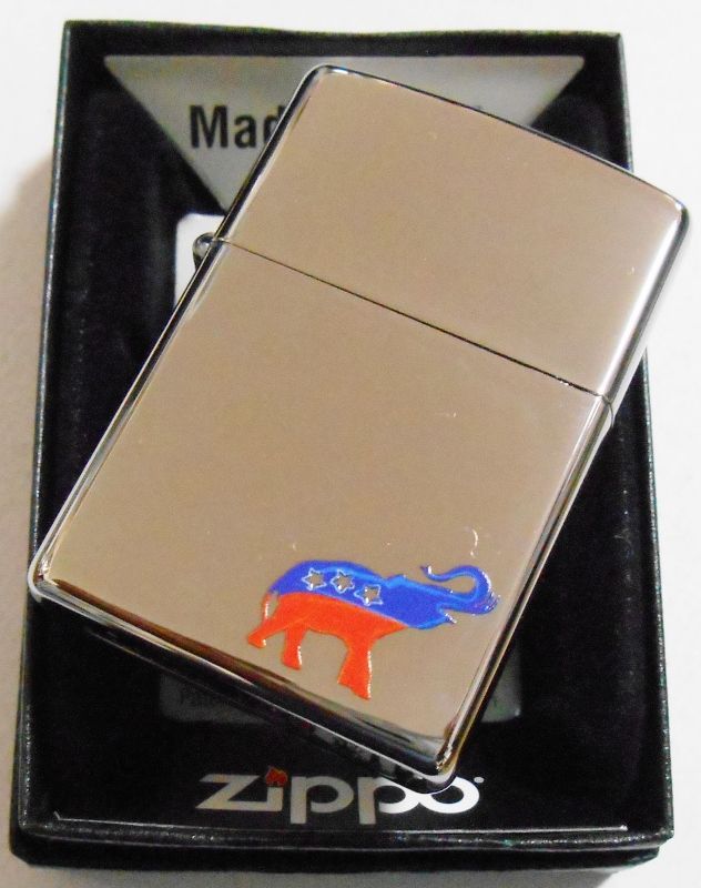 画像: ☆☆☆米国共産党キャラクター！象 エレファント アメリカン・フラッグデザイン ＃２５０ ZIPPO！新品