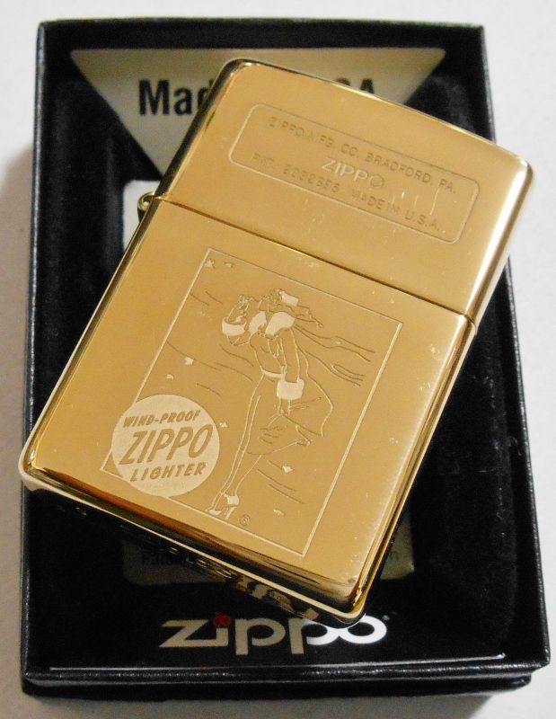 画像: ☆Windy！ウィンディ １９３０年代 BOX＆ボトム柄 ソリッドブラス ２０２０年 USA ZIPPO！新品