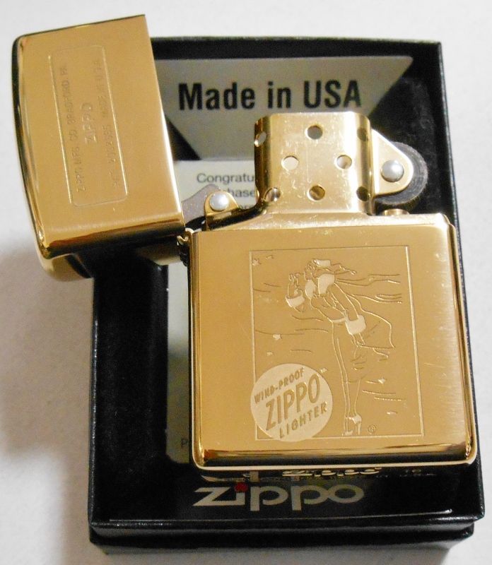 画像: ☆Windy！ウィンディ １９３０年代 BOX＆ボトム柄 ソリッドブラス ２０２０年 USA ZIPPO！新品