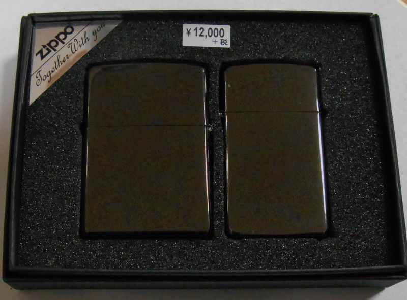 画像: ２個セット！ラブラブ ペア・ジッポー！BLACK & SILVER ハート ZIPPO！新品