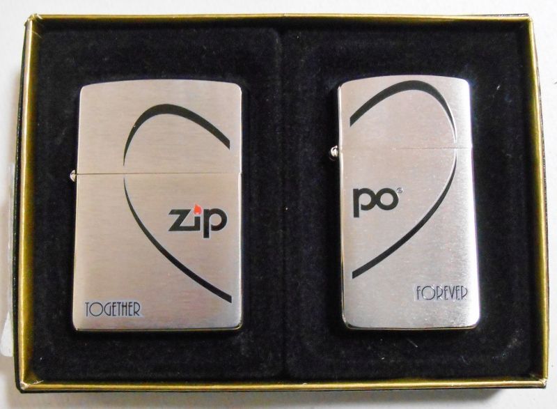 画像: ２個セット！ラブラブ ペア・ジッポー！ハートデザイン USA ZIPPO！新品A