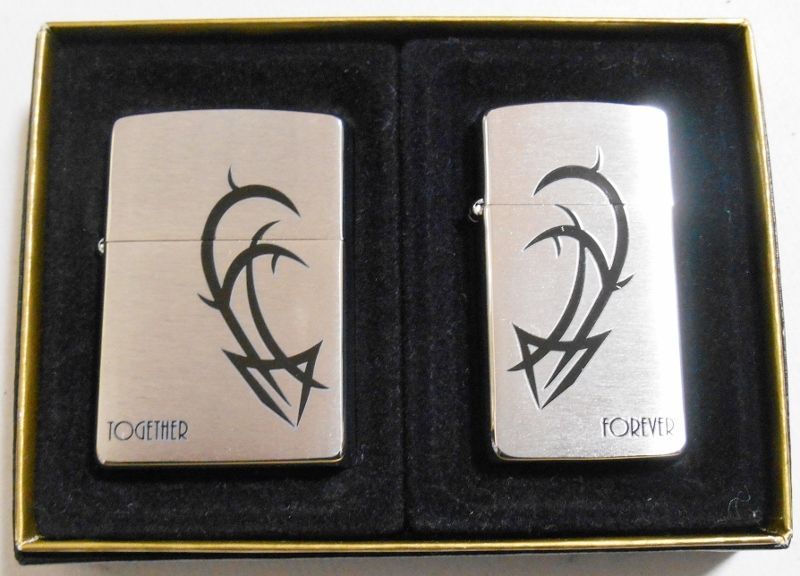 画像: ２個セット！ラブラブ ペア・ジッポー！ハートデザイン USA ZIPPO！新品