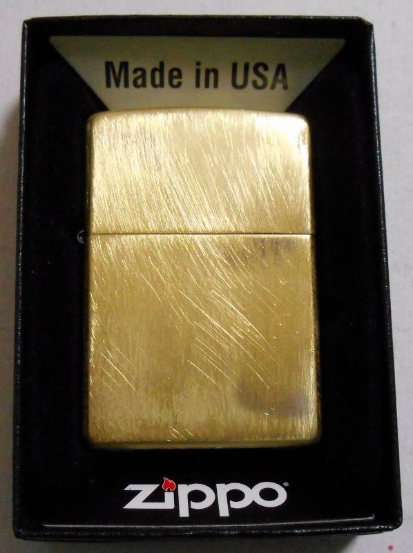 渋い！VINTAGE風 USED加工 ゴールド系 ２０１５年 ZIPPO！新品