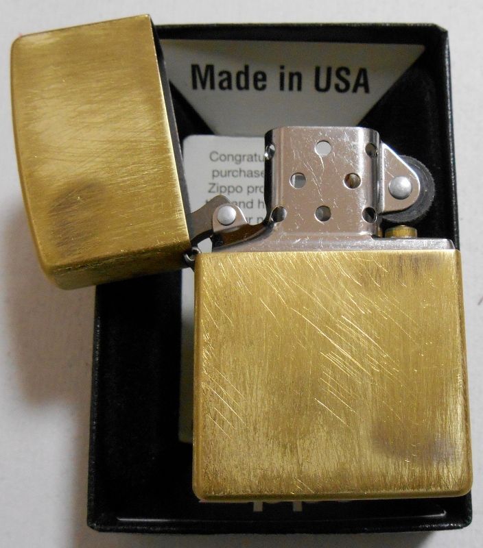 画像: 渋い！VINTAGE風 USED加工 ゴールド系 ２０１５年 ZIPPO！新品