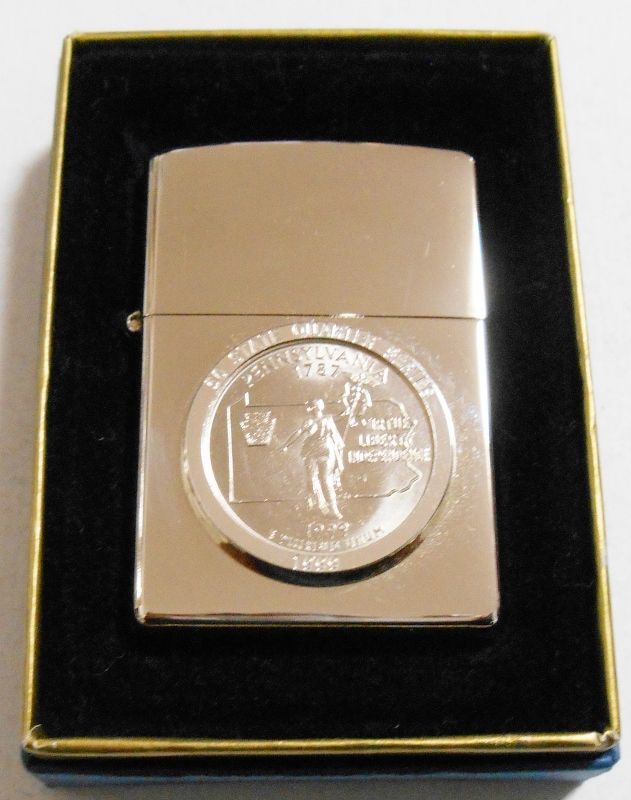 画像1: ☆１９９９年 米国５０州記念コイン！PENNSYLVANIA州 限定ZIPPO！新品