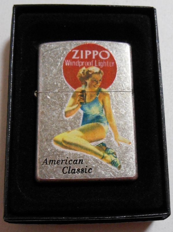 画像: ☆ コカ・コーラ＆水着美女！１９９７年 アンティ－ク・シルバー ZIPPO！新品