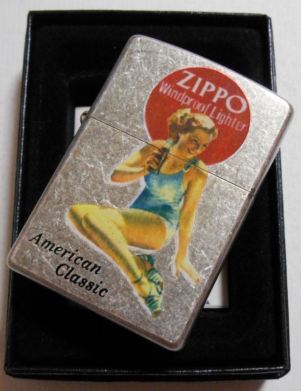 画像: ☆ コカ・コーラ＆水着美女！１９９７年 アンティ－ク・シルバー ZIPPO！新品