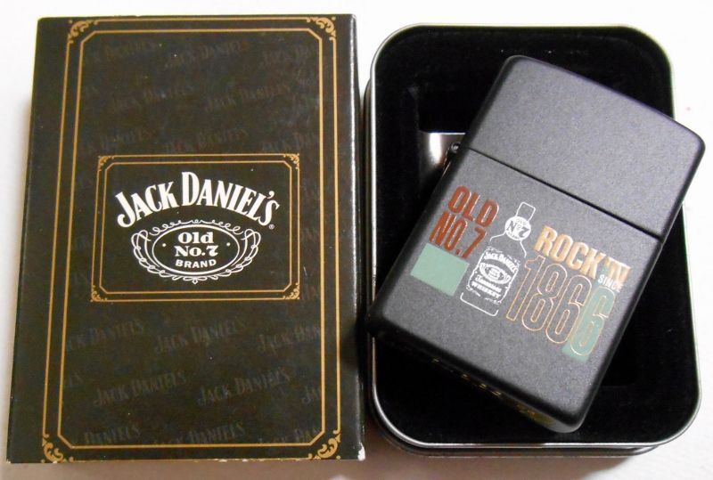 画像: ★JACK DANIEL'S！ジャック・ダニエル ROCK'N １８６６ BLACK ２００３年 ZIPPO！新品