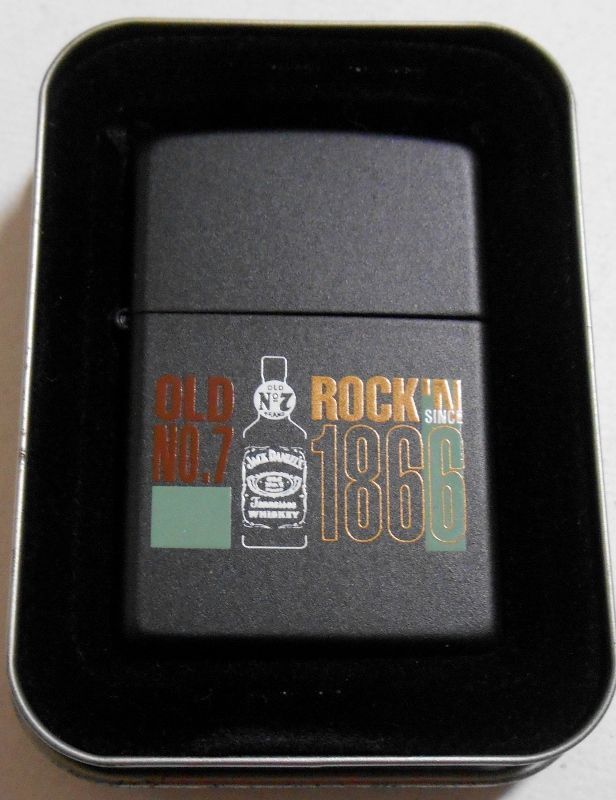 画像1: ★JACK DANIEL'S！ジャック・ダニエル ROCK'N １８６６ BLACK ２００３年 ZIPPO！新品