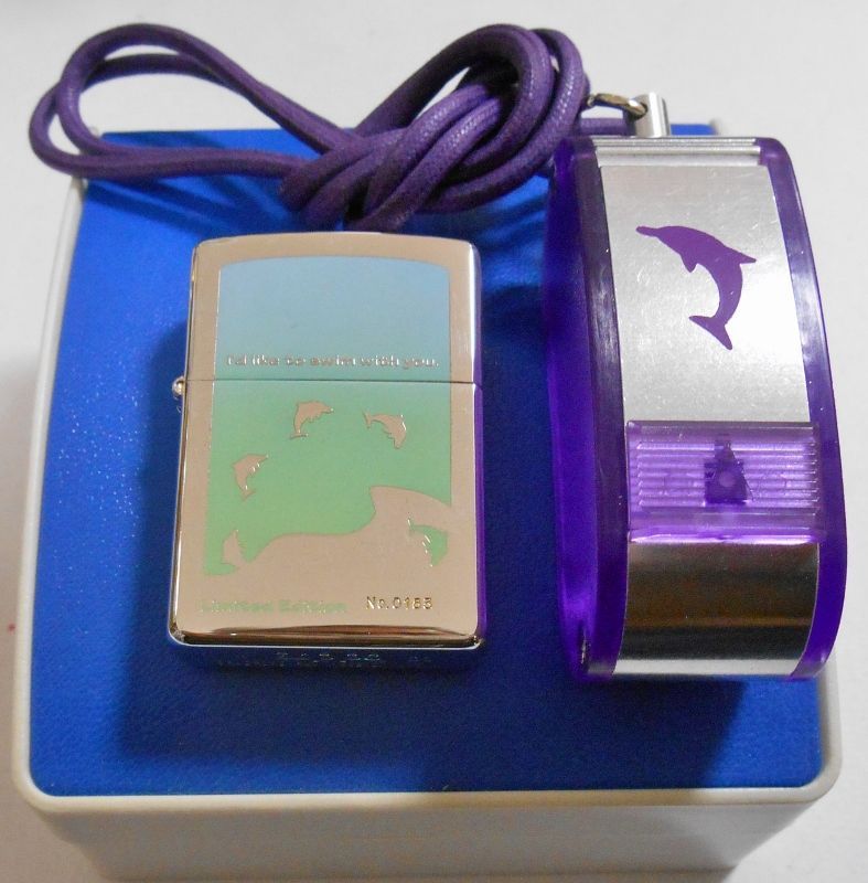 画像1: ☆イルカ！ＤＯＬＰＨＩＮ 限定セット！ドルフィン携帯灰皿付 ２００１年８月 ＺＩＰＰＯ！展示品B