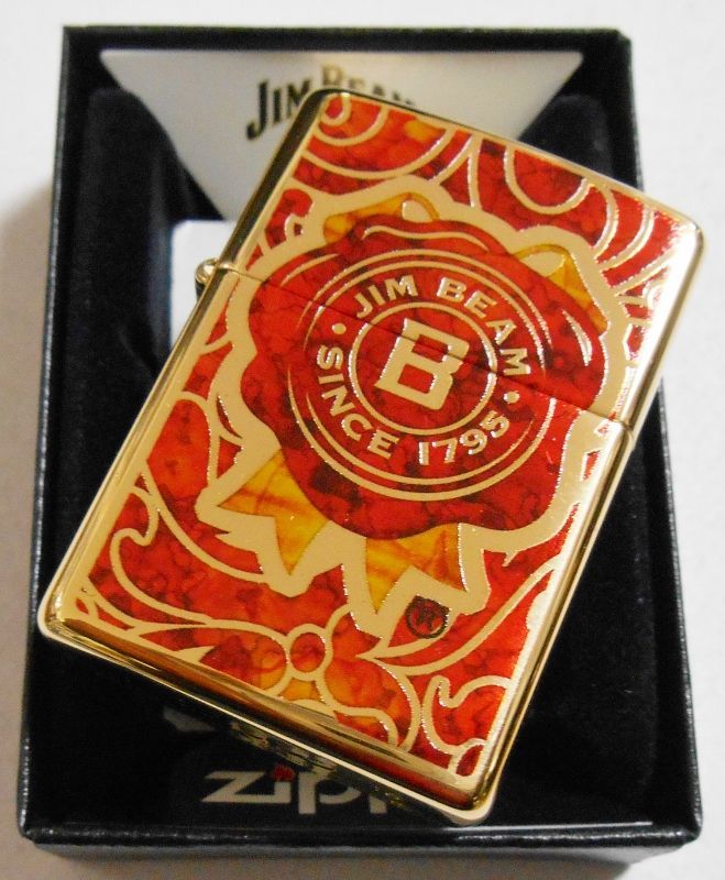画像: ☆ジム・ビーム！JIM BEAM 真鍮ケース SOLID BRASS ２０１６年 USA ＺＩＰＰＯ！新品