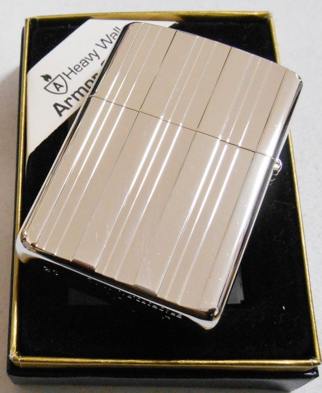 画像: ★お洒落な・・アーマー 両面ラインデザイン！銀加工 ２００３年 ＺＩＰＰＯ！新品