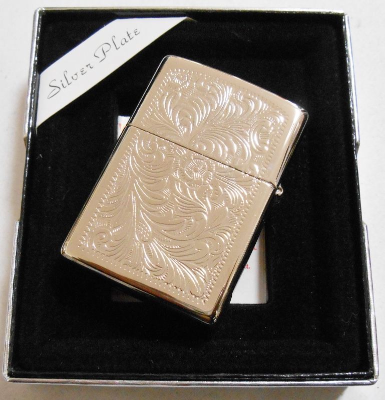 画像: ☆伝統の・・ベネチアン 両面柄！★輝く・・SILVER PLATE １９９９年１１月 ZIPPO！新品