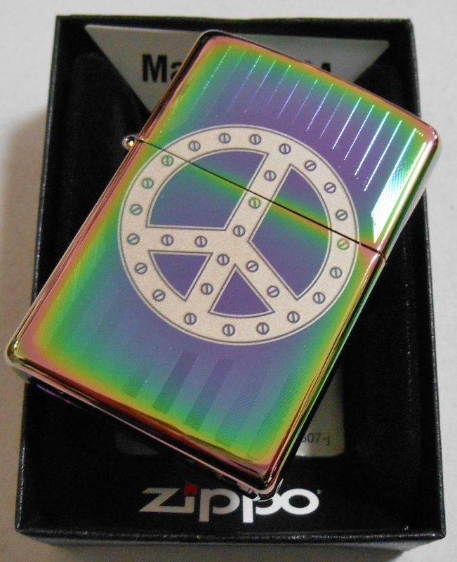 画像: ☆PEACE！色鮮やかな・・虹色スペクトラム ２０１７年モデル ZIPPO！新品