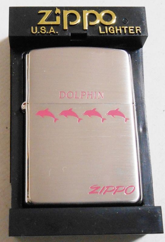 画像: ☆イルカ！ＤＯＬＰＨＩＮ ピンク４ドルフィン ２００１年 銀加工 ＺＩＰＰＯ！新品