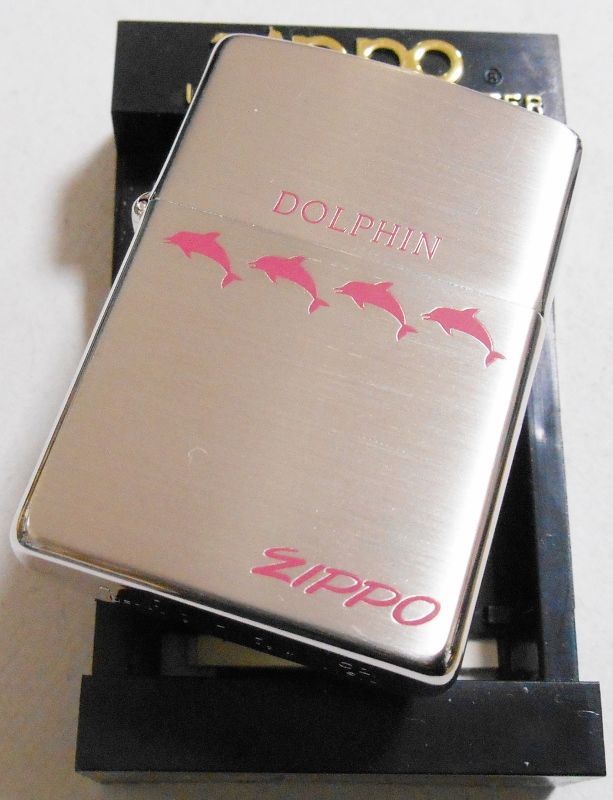 画像: ☆イルカ！ＤＯＬＰＨＩＮ ピンク４ドルフィン ２００１年 銀加工 ＺＩＰＰＯ！新品