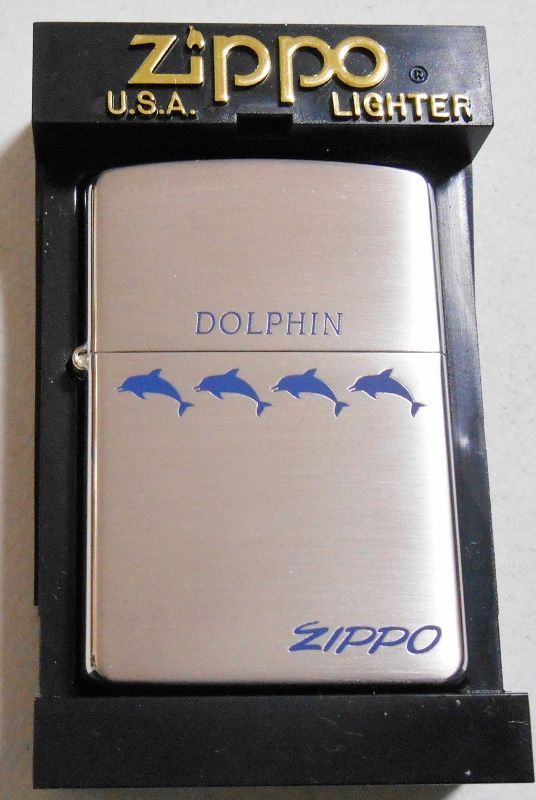 画像1: ☆イルカ！ＤＯＬＰＨＩＮ ブルー４ドルフィン ２００３年 銀加工 ＺＩＰＰＯ！新品