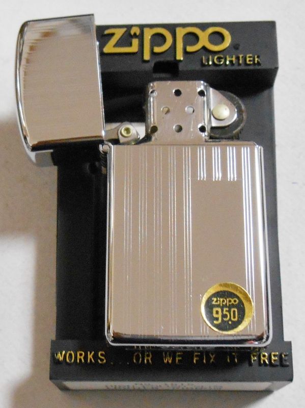 画像: ☆１９８５年 スリム  VINTAGE エンジンターン両面彫刻 SLIM ZIPPO！新品