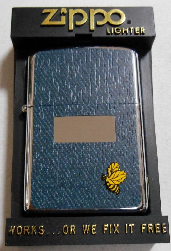 ☆１９８１年 名品！両面デニム・ルック 蜂デザイン VINTAGE ZIPPO