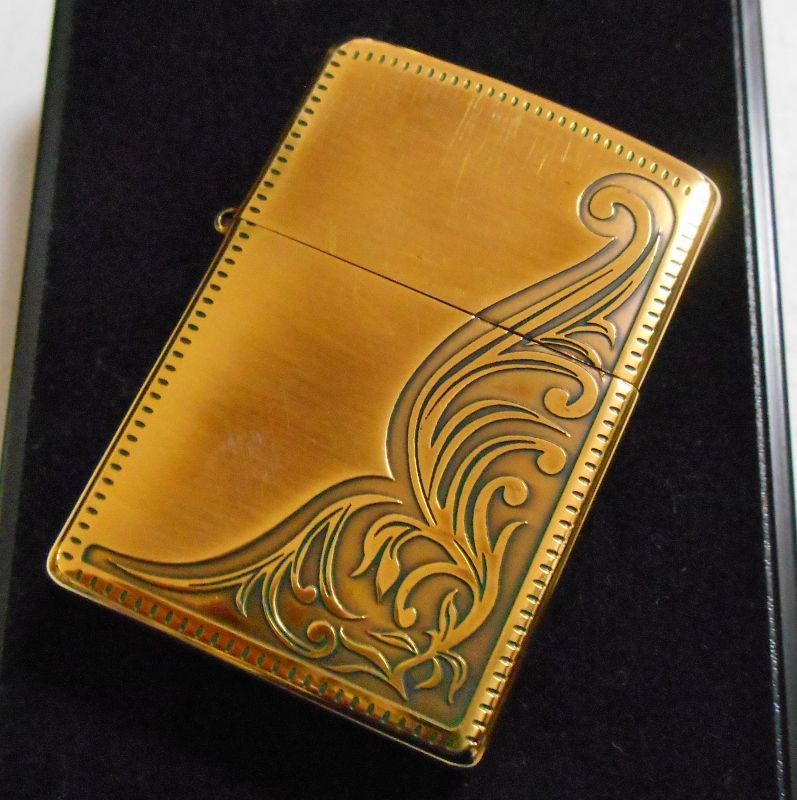 画像: ☆豪華２４金！ゴールドメッキ いぶし加工！両面デザイン ２００３年 ZIPPO！未使用品