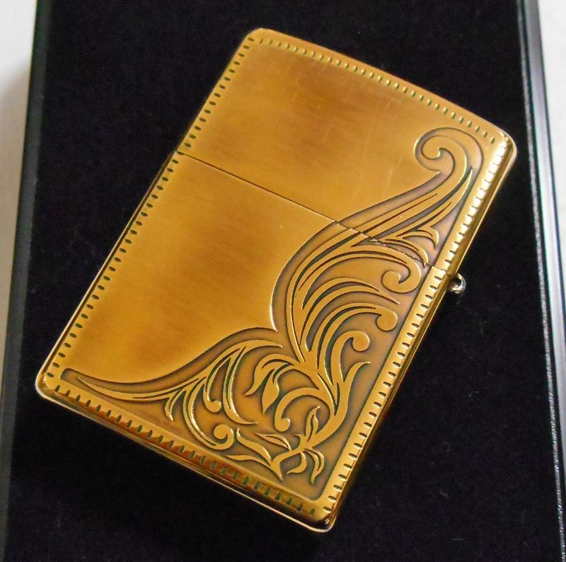 画像: ☆豪華２４金！ゴールドメッキ いぶし加工！両面デザイン ２００３年 ZIPPO！未使用品