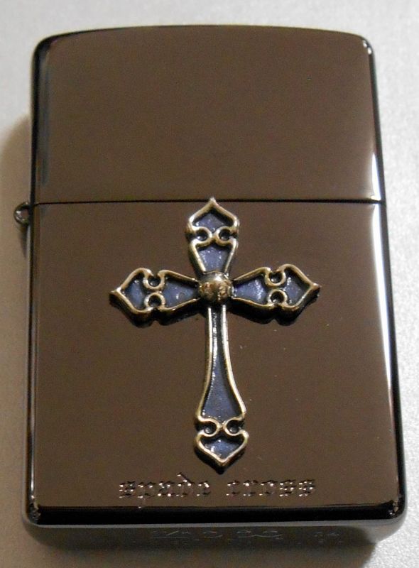 画像1: お洒落な・・♠☩スペードクロス Spade Cross ブラック ２００４年 ZIPPO！新品