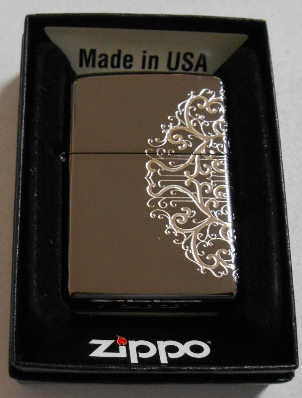 画像1: ★アラベスク！ARABESQU ３面連続デザイン ブラック二ッケル  ２０１１年 ZIPPO！新品