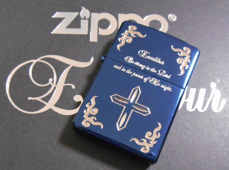 画像: ★人気のクロス！ブルーイオン 限定 ネックレス付 ２００４年 ZIPPO！新品