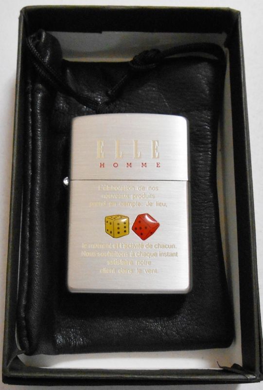 画像: ☆１９９７年４月 ELLE！人気ブランド  ★ELLE HOMME PARIS ZIPPO！未使用品