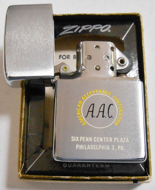 画像: ☆１９６４年 VINTAGE ADVERTSING-COMPANY AAC企業モノ ZIPPO！未使用品