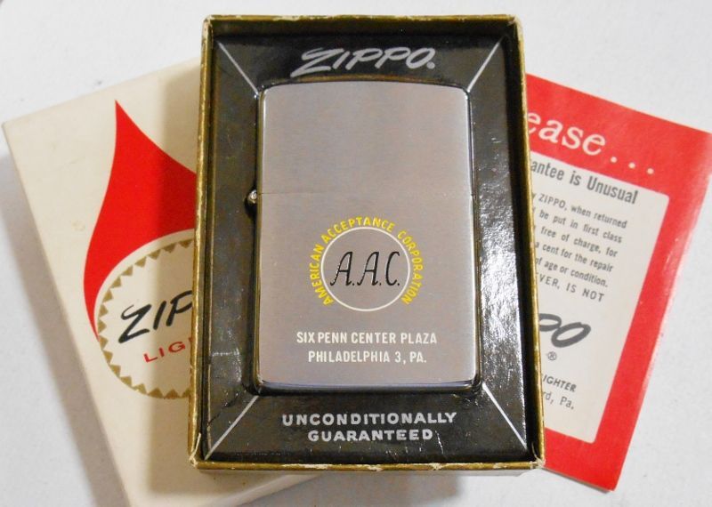 ☆１９６４年 VINTAGE ADVERTSING-COMPANY AAC企業モノ ZIPPO！未使用