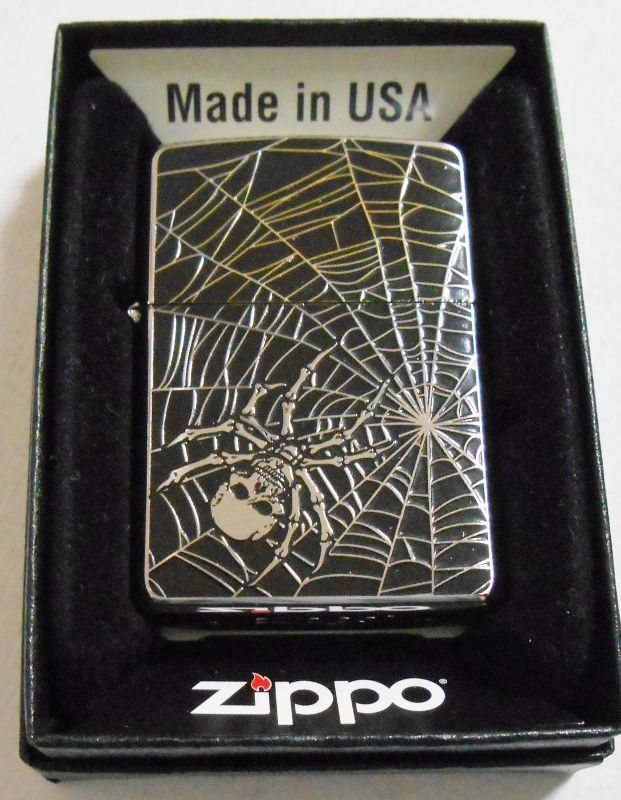 画像1: ★ SKULL SPIDER！どくろスパイダー Direct Etching ２０１４年 ＃２００ ZIPPO！新品