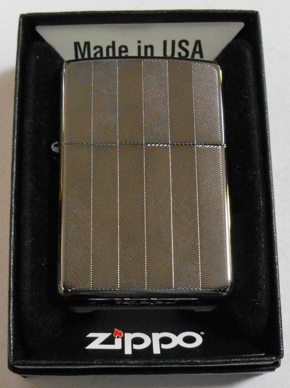 画像1: ★繊細な・・ヘリンボーン・両面デザイン！ブラック二ッケル  ２０１６ ZIPPO！新品