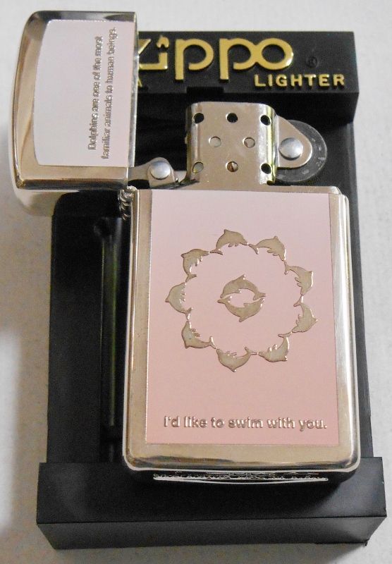 画像: ☆イルカ！スリム ＤＯＬＰＨＩＮ １９９９年 ピンク系 銀加工 SLIM ＺＩＰＰＯ！新品