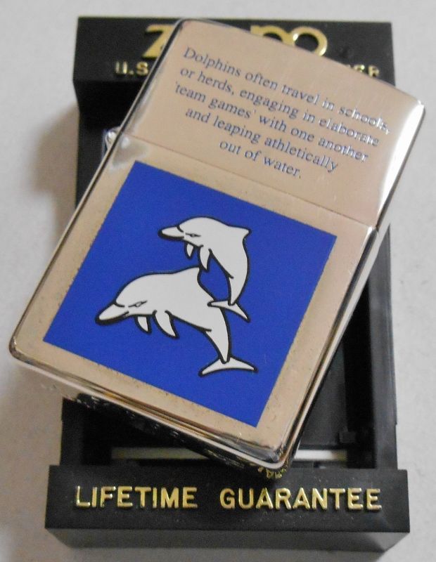 画像: 🐬 イルカ！２頭のＤＯＬＰＨＩＮ シルバー銀加工 １９９８年５月 ＺＩＰＰＯ！新品