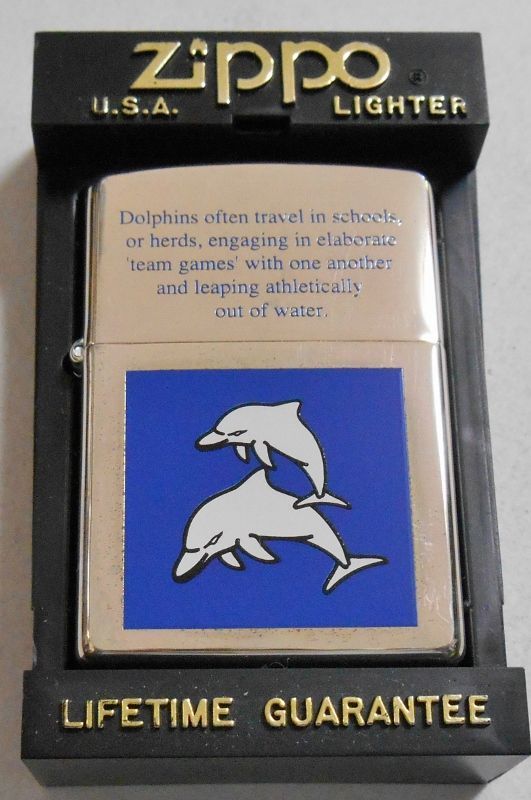 画像1: 🐬 イルカ！２頭のＤＯＬＰＨＩＮ シルバー銀加工 １９９８年５月 ＺＩＰＰＯ！新品