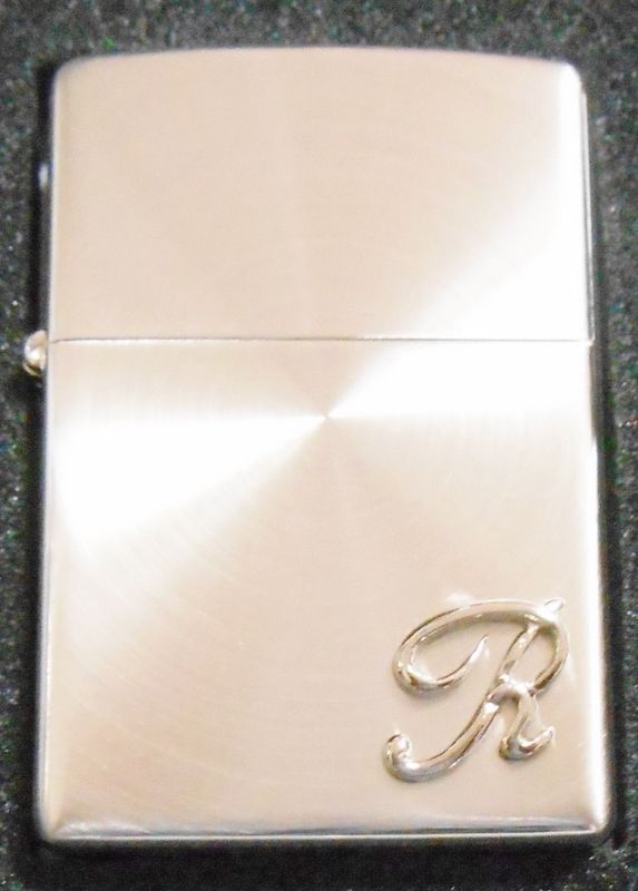 画像: 💛イニシャル・・R　両面スピンデザイン！GIFT BOX付！銀加工 ZIPPO！新品