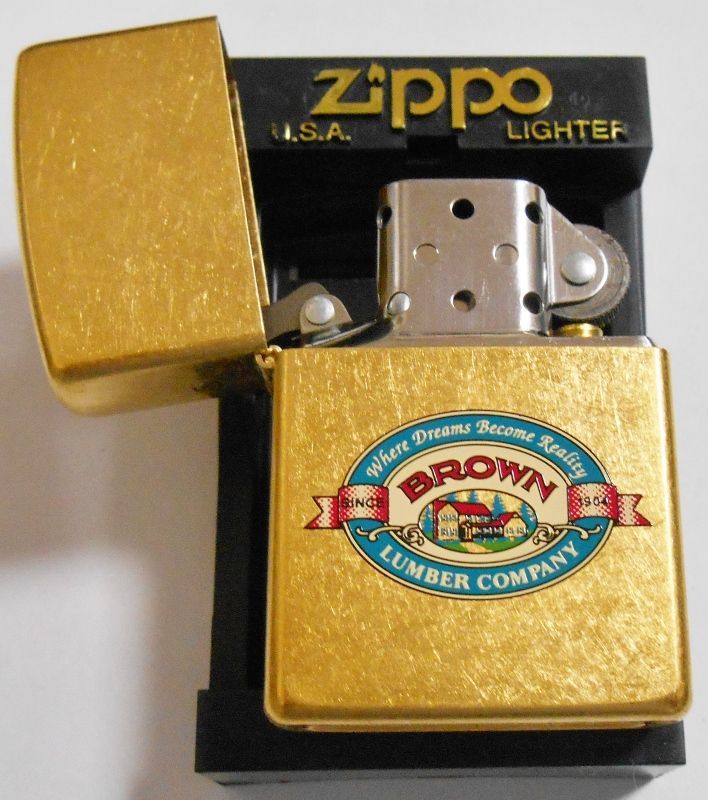 画像: ★BROWN 住宅会社 USA企業物 ２００1年１月  ゴールドカラー USA  ZIPPO！新品