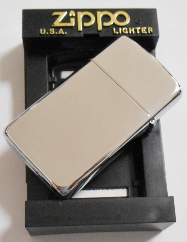 画像: スリム ２００４年 ZIPPOロゴ ＃１６１０ 鏡面 SLIM ZIPPO！新品B