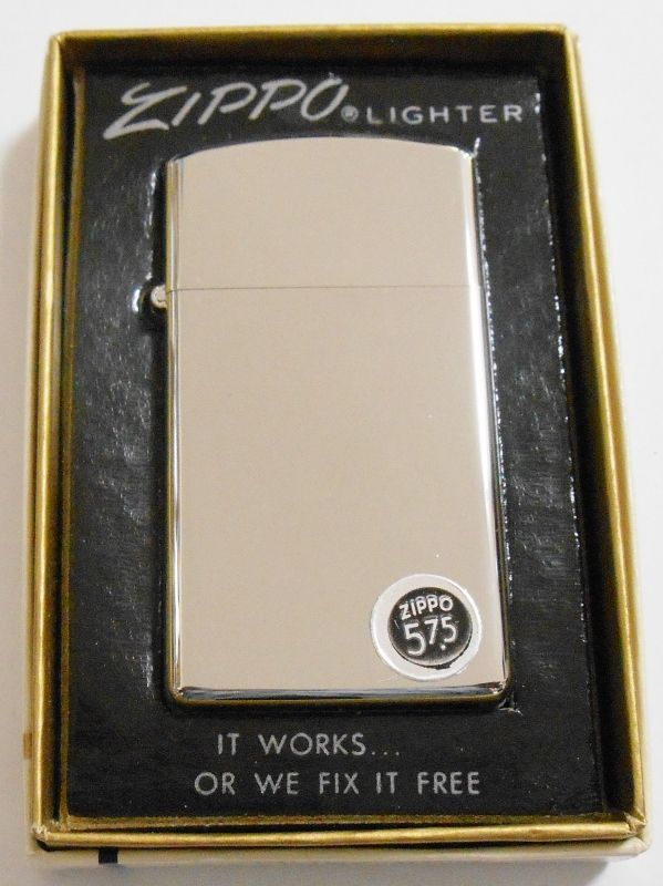 ☆1974年 VINTAGE スリム #1610 無地鏡面 Slim Zippo!未使用