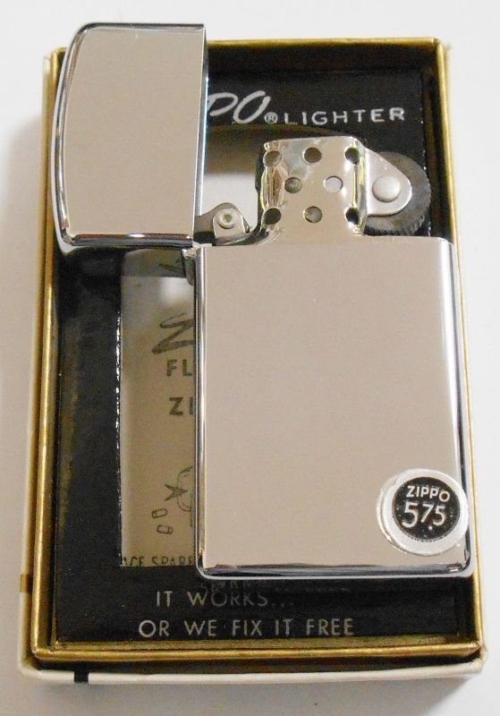 ☆１９７３年 VINTAGE スリム ＃１６１０ 無地鏡面 Slim Zippo！未使用