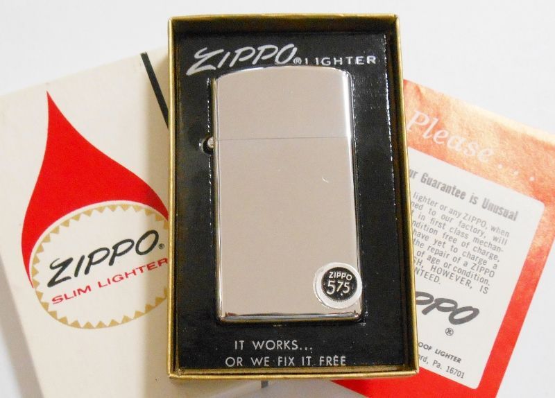 ☆１９７３年 VINTAGE スリム ＃１６１０ 無地鏡面 Slim Zippo！未使用 ...