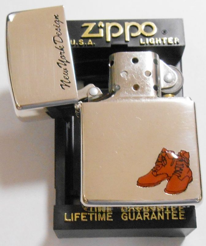 画像: ★１９９７年７月 NEW YORK DESIGN 革靴 SHOES 銀加工 ZIPPO！未使用品