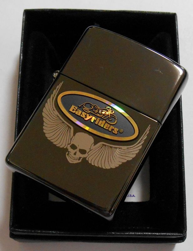 画像: ☆イージーライダース！Easyriders ２００３年 どくろ  ブラック  ZIPPO！新品