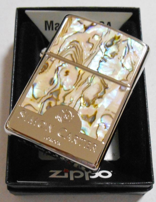 画像: ☆SIMON CARTER！サイモン・カーター 天然貝SHELL 銀加工 ２０１１年 ZIPPO！新品