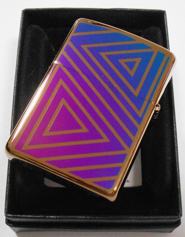 画像: ☆和柄風！両面デザイン Titanium Coarting ２００３年 ブロンズ ZIPPO！新品C