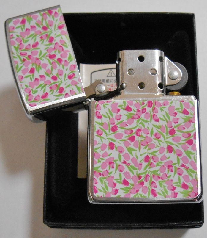 ☆１９９６年６月 お洒落な・・Flower 両面 花柄デザイン ZIPPO！新品 - ジッポーパーク Zippopark